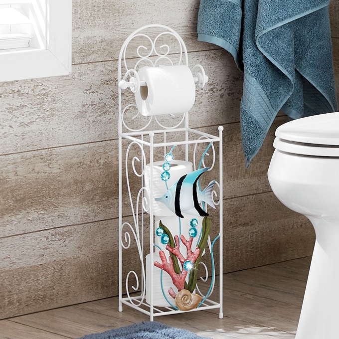 Tropical Fish Toilet Paper Holder, , large