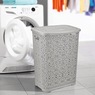 Lacy Laundry Hamper, Gray, large