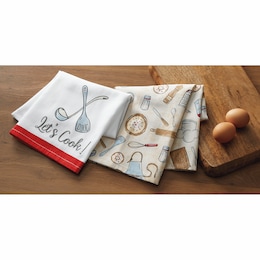 Set of 2 Chef Kitchen Towels, , large