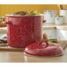 12-Quart Enameled Steel Stockpot & Lid with Speckled Finish, , large
