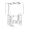 Louis 5-Piece Tray Table Set, , large