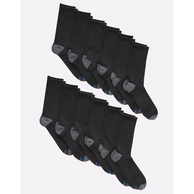 Hanes 12-Pack X-Temp Men's Crew Sock with Arch Support, , large