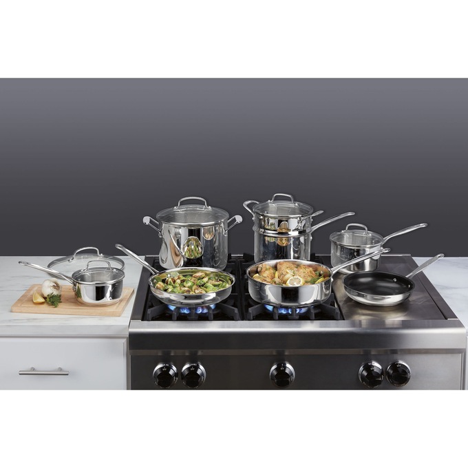 Cuisinart 13-Piece Chef's Classic Stainless Steel Cookware Set, , large
