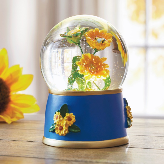 Lit Sunflowers Musical Waterglobe, Multi, large