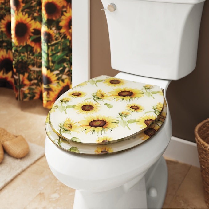 Sunflower Toilet Seat, , large