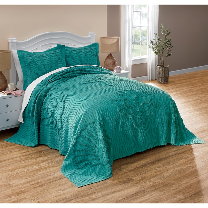 Coastal Chenille Bedspread, , large
