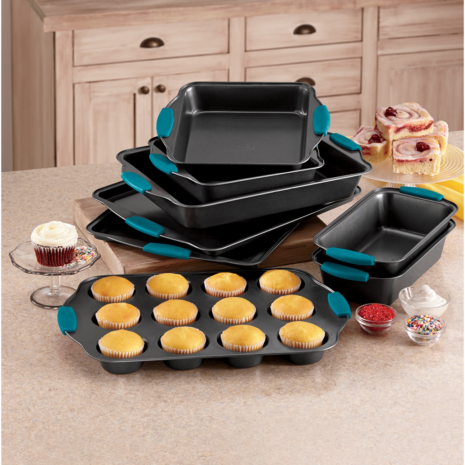 Chef Tested® 8Piece Nonstick Bakeware Set by Montgomery Ward Ginny's