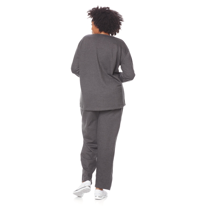 2-Piece Fleece Henley Pant Set, , large