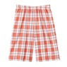 Plaid Knit Shorty PJs, Coral Splash, large