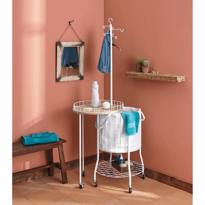 Rolling Hamper with Swivel Top, , large