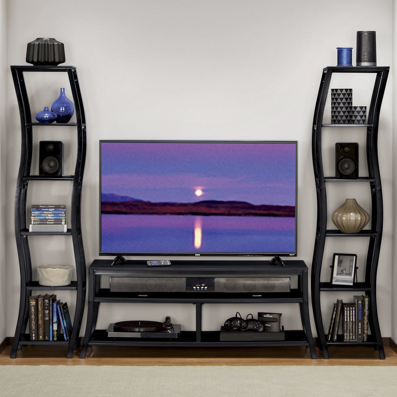 Wave Tv Stand And Bookcase Ginny S Wave Tv Stand And Bookcase