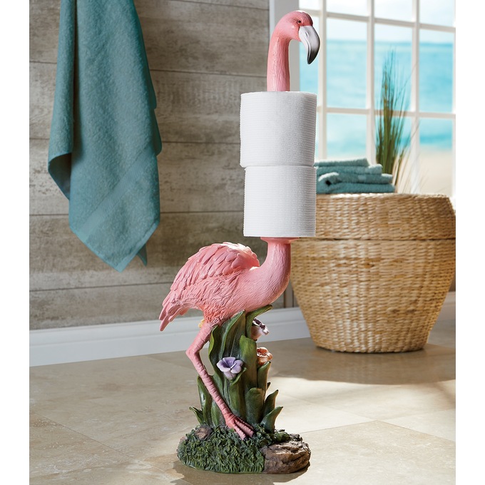 Flamingo Toilet Paper Holder, , large