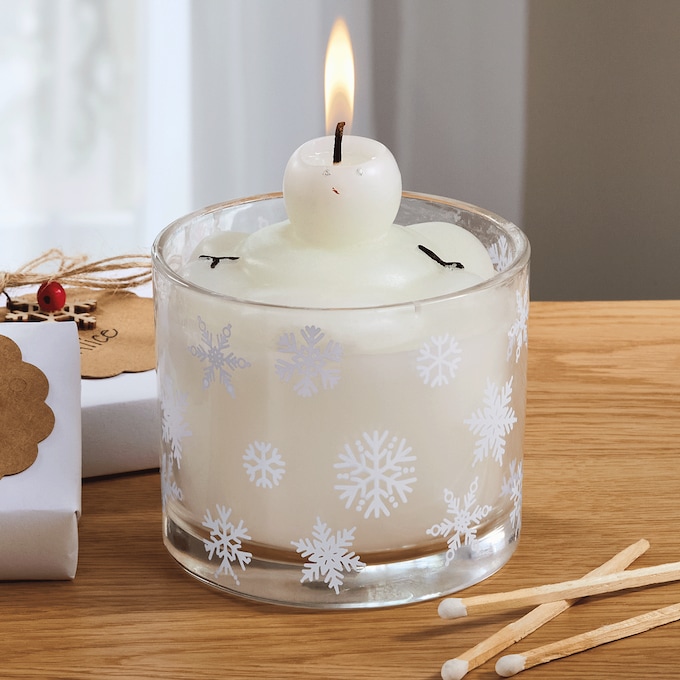 Melting Snowman Candle, , large