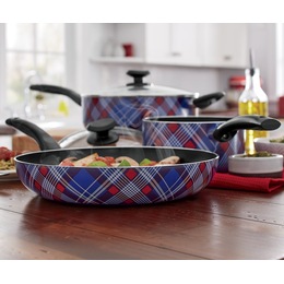 Ginny&amp;&#35;39;s 5-Piece Patterned Aluminum Cookware Set, , large