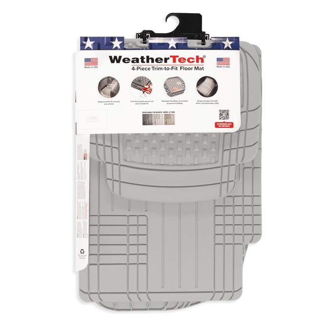 WeatherTech 4-Piece Trim-to-Fit Car Floor Mats, All-Weather, , large