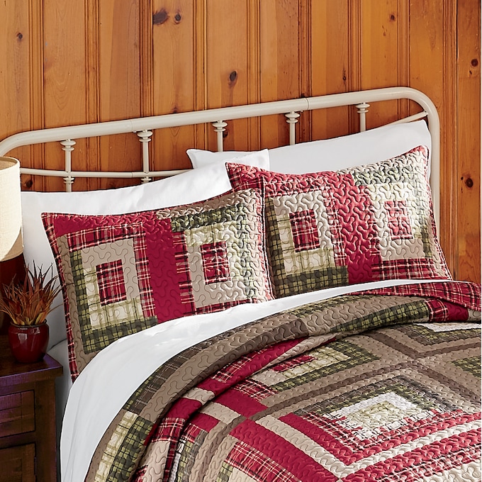 Log Cabin Quilt And Sham Ginny S