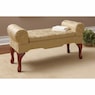 Upholstered Rose Storage Bench, Gold, large