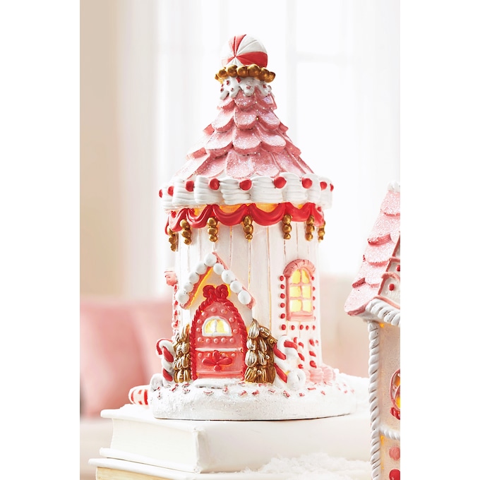Whimsical Lit Gingerbread House, , large