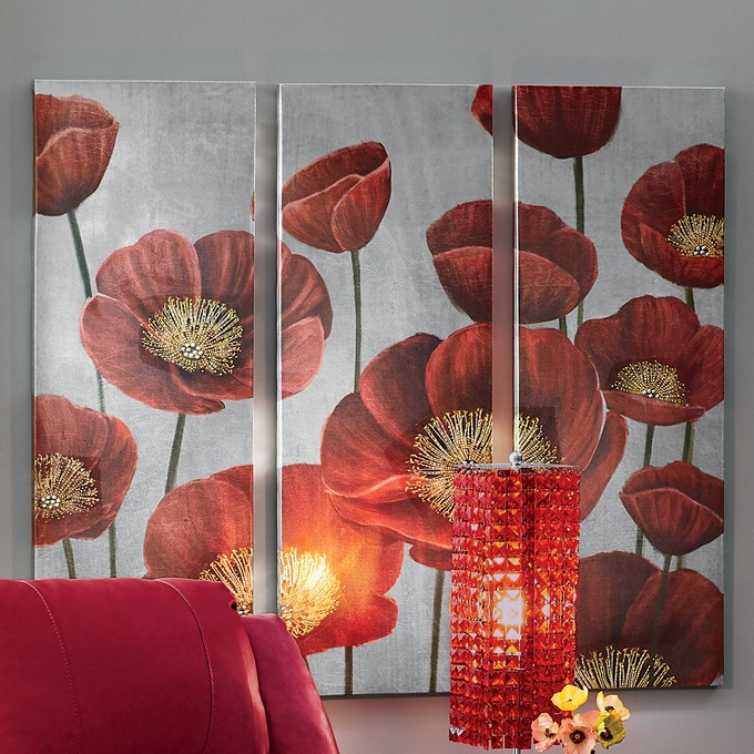Red Poppies Triptych Art, , large