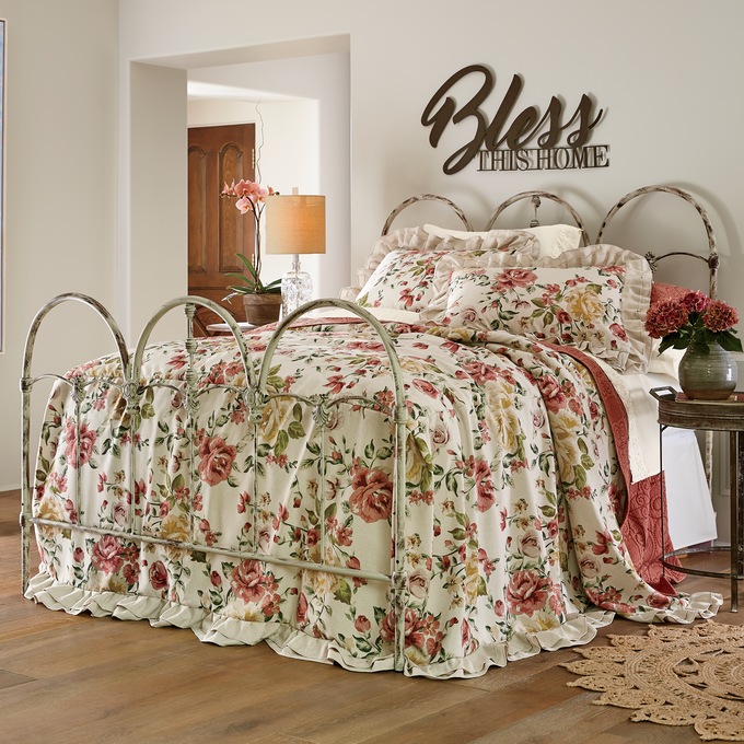 Shabby Chic Queen-Size Bed, , large