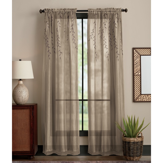 Embroidered Organza Overlay Single Panel, , large