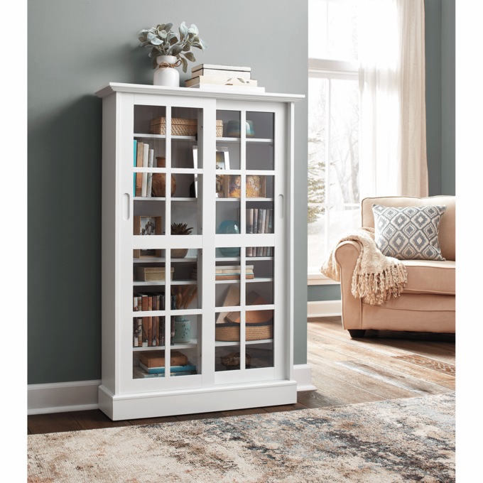 Merrick sliding door media cabinet deals