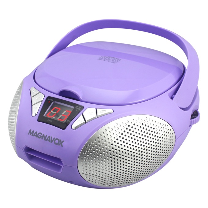 Magnavox Portable CD Boom Box, Purple, large