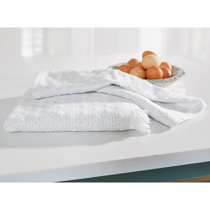 Set of 2 Textured Dot Towels, , large