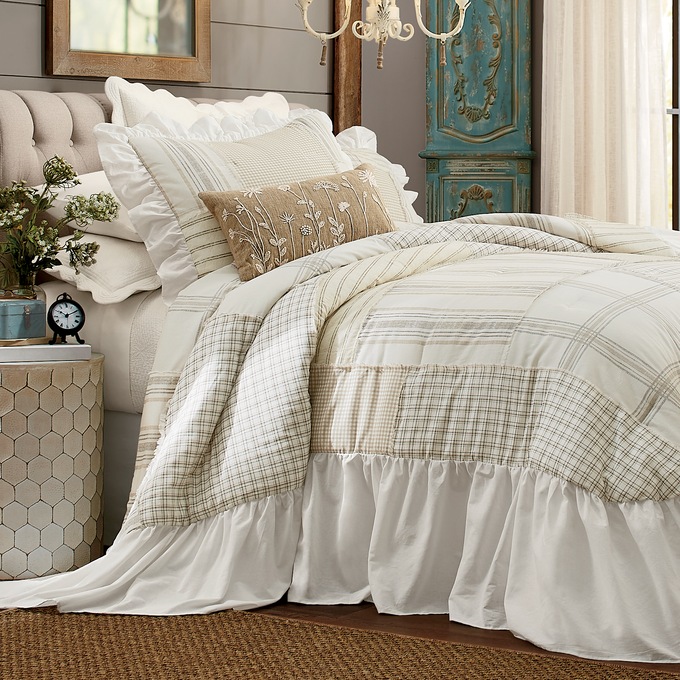 Raleigh Skirted Bedspread, , large