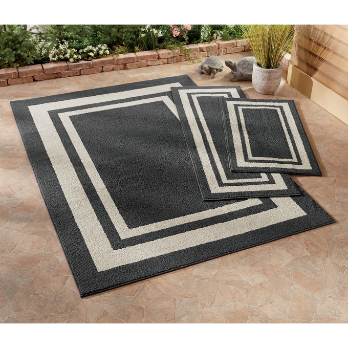 3-Piece Borderline Indoor/Outdoor Rug Set, , large