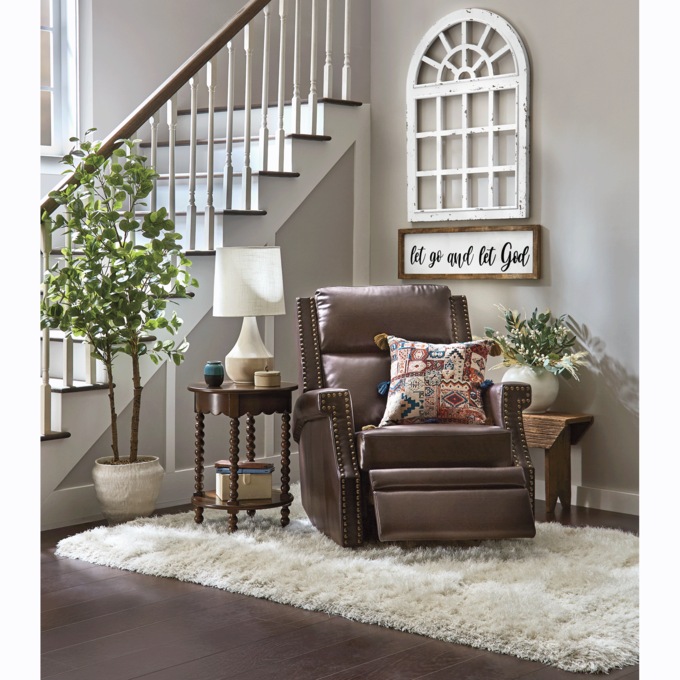 Nailhead Swivel Rocker Recliner, , large
