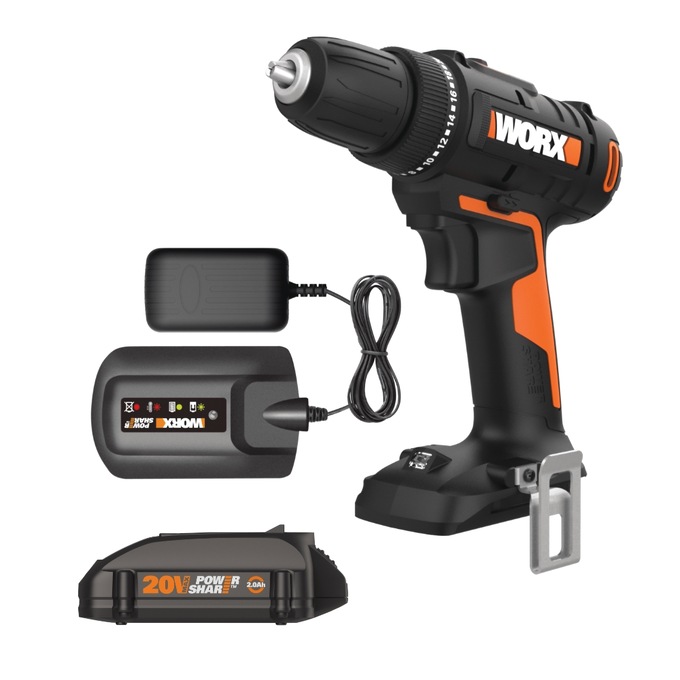 Worx 20-Volt 3/8" Drill/Driver, , large