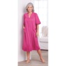 Short-Sleeve Snap-Front Duster with Pockets, , large