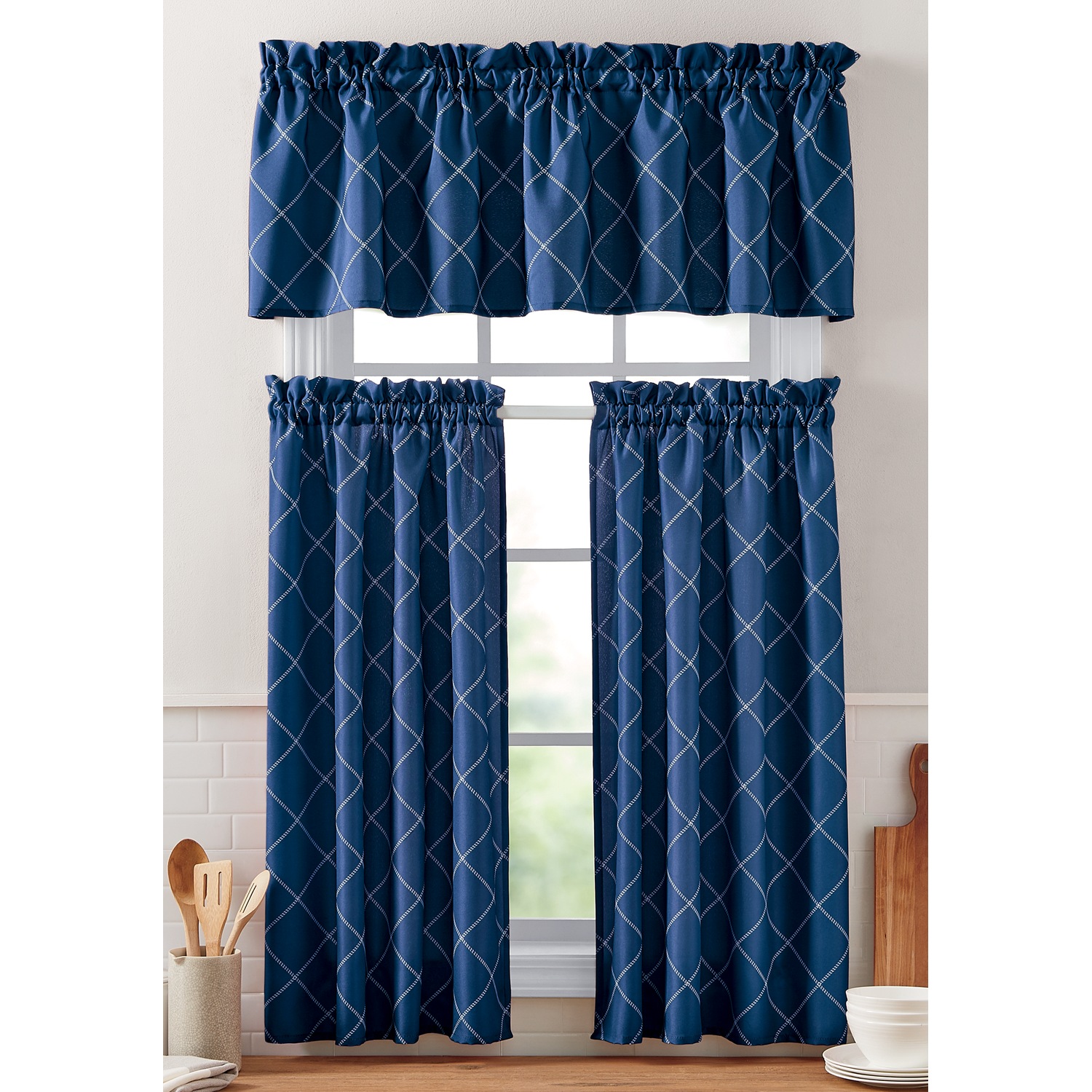 Kitchen Squares 3-Piece Curtain Set | Ginny's