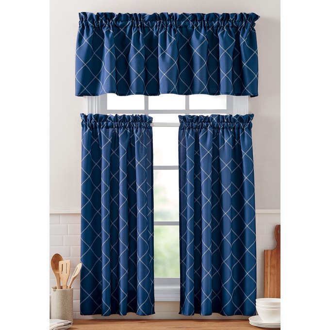 Kitchen Squares 3-Piece Curtain Set, , large