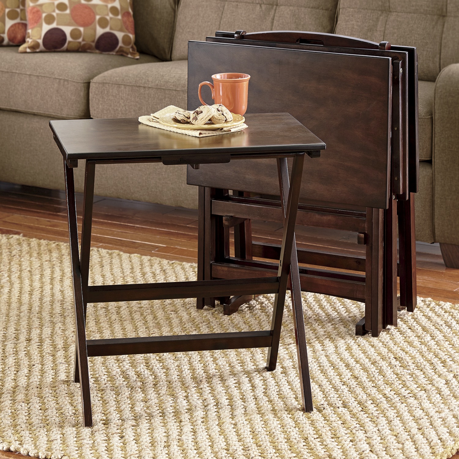 5 Piece Tv Tray Table Set Ginny S 5 Piece Tv Tray Table Set