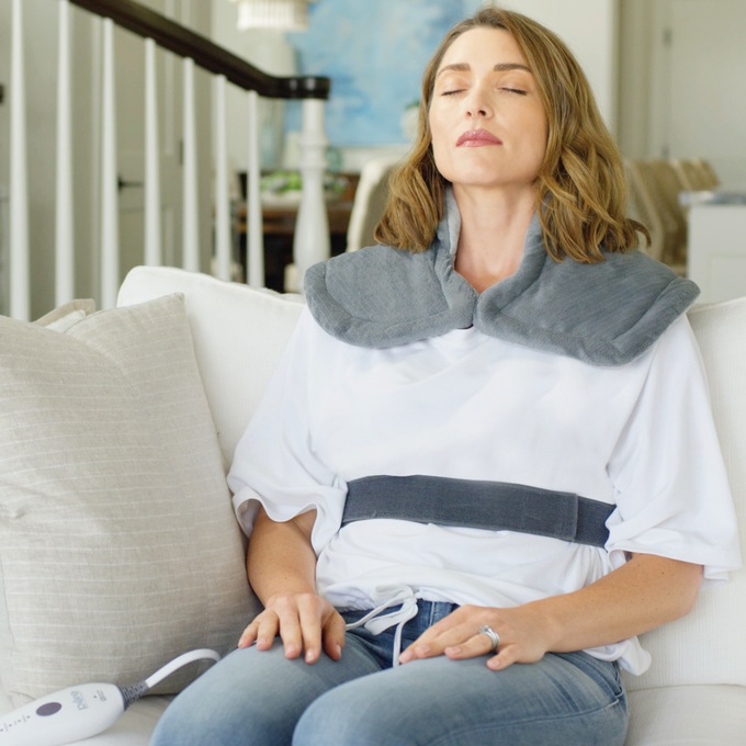 PureRelief Extra-Long Back and Neck Heating Pad, , large