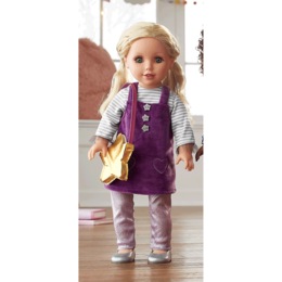 18&quot; Style Girls Doll with Set of 3 Outfits, , large