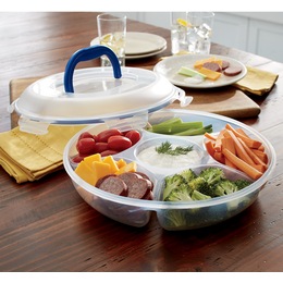 LocknLock Divided Covered Snack Server, , large