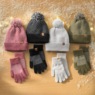 Dotted Hat and Glove Set, , large