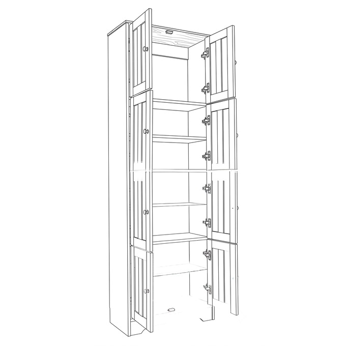 Katie Tall Cabinet with 8 Doors, , large