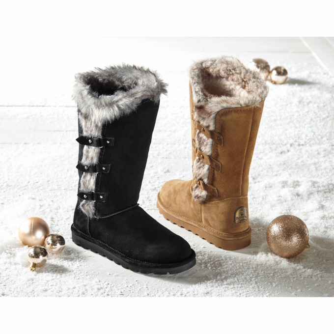 Bearpaw Emery Boot, Black Suede, large