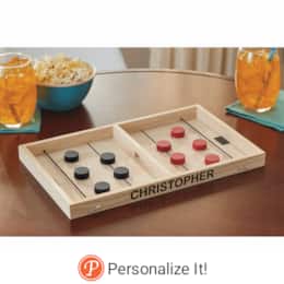 Personalized Wood Tabletop Hockey, , large