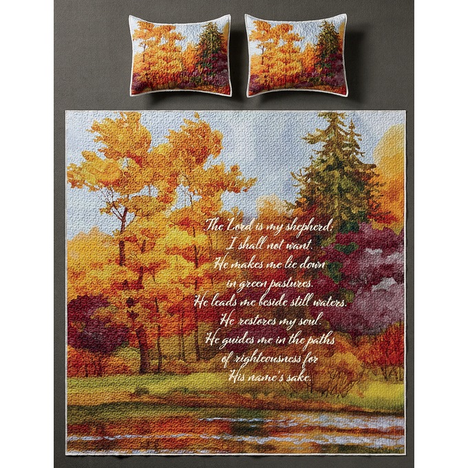 &quot;Lord Is My Shepherd&quot; Quilt Set, , large