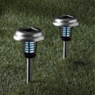 Set of 2 Brookstone Solar-Powered Bug Zapper Pathway Lights, , large