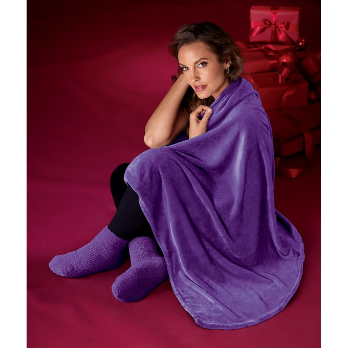 Snuggly Throw and Sock Set, , large