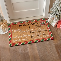 Postcard to Santa Coir Mat - 24&quot; x 36&quot;, , large