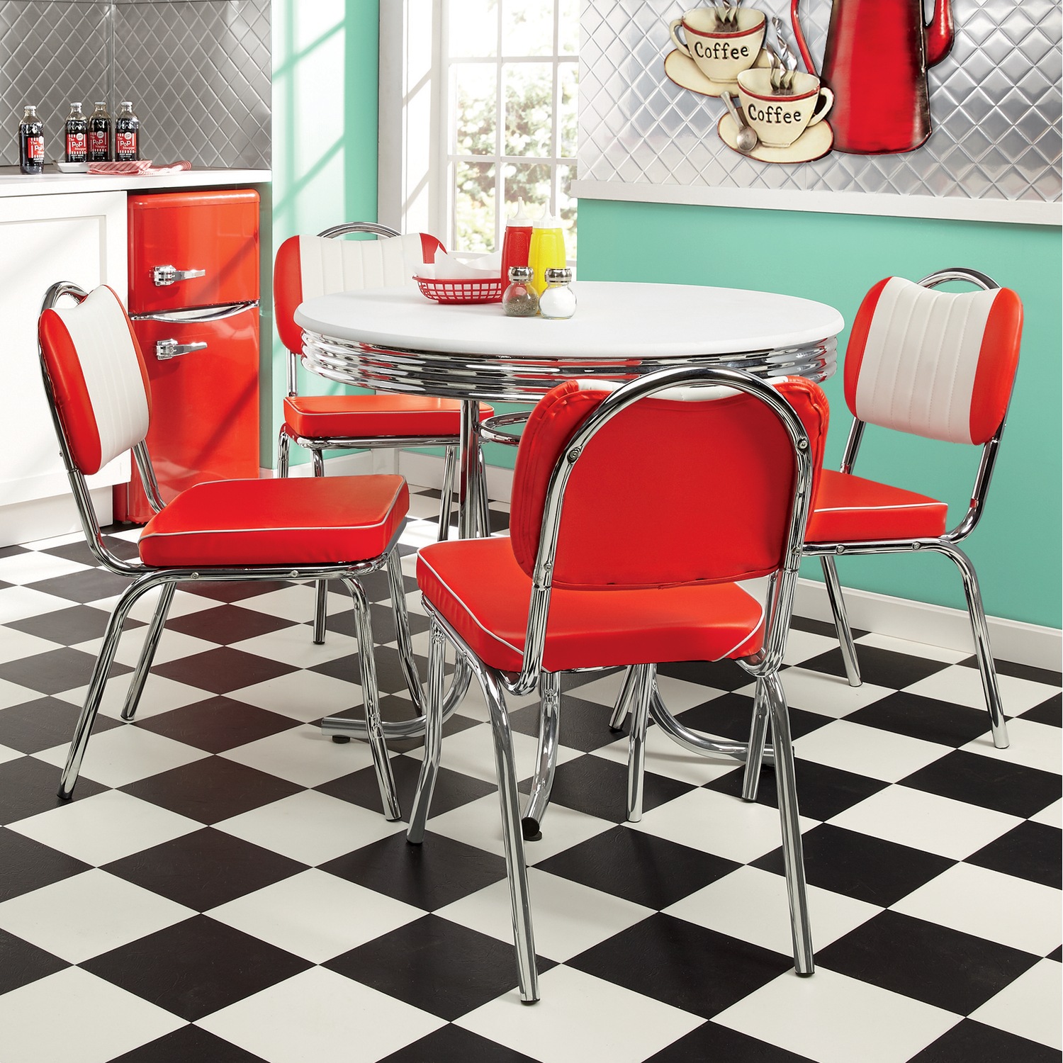 Retro Dining Table And Set Of 2 Java Joint Kitchen Chairs Ginny S Retro Dining Table And Set Of 2 Java Joint Kitchen Chairs Large