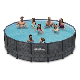Home Ginny S Wicker Pattern Metal Frame Pools By Summer Waves