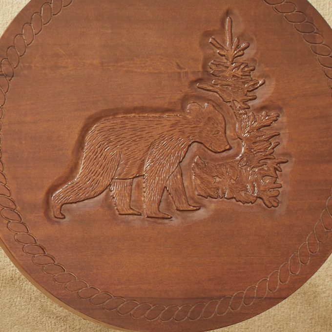 Carved Bear End Table, , large
